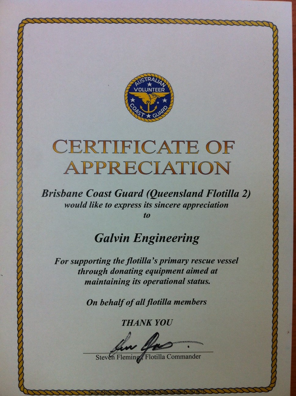 Donating to Brisbane Coast Guard
